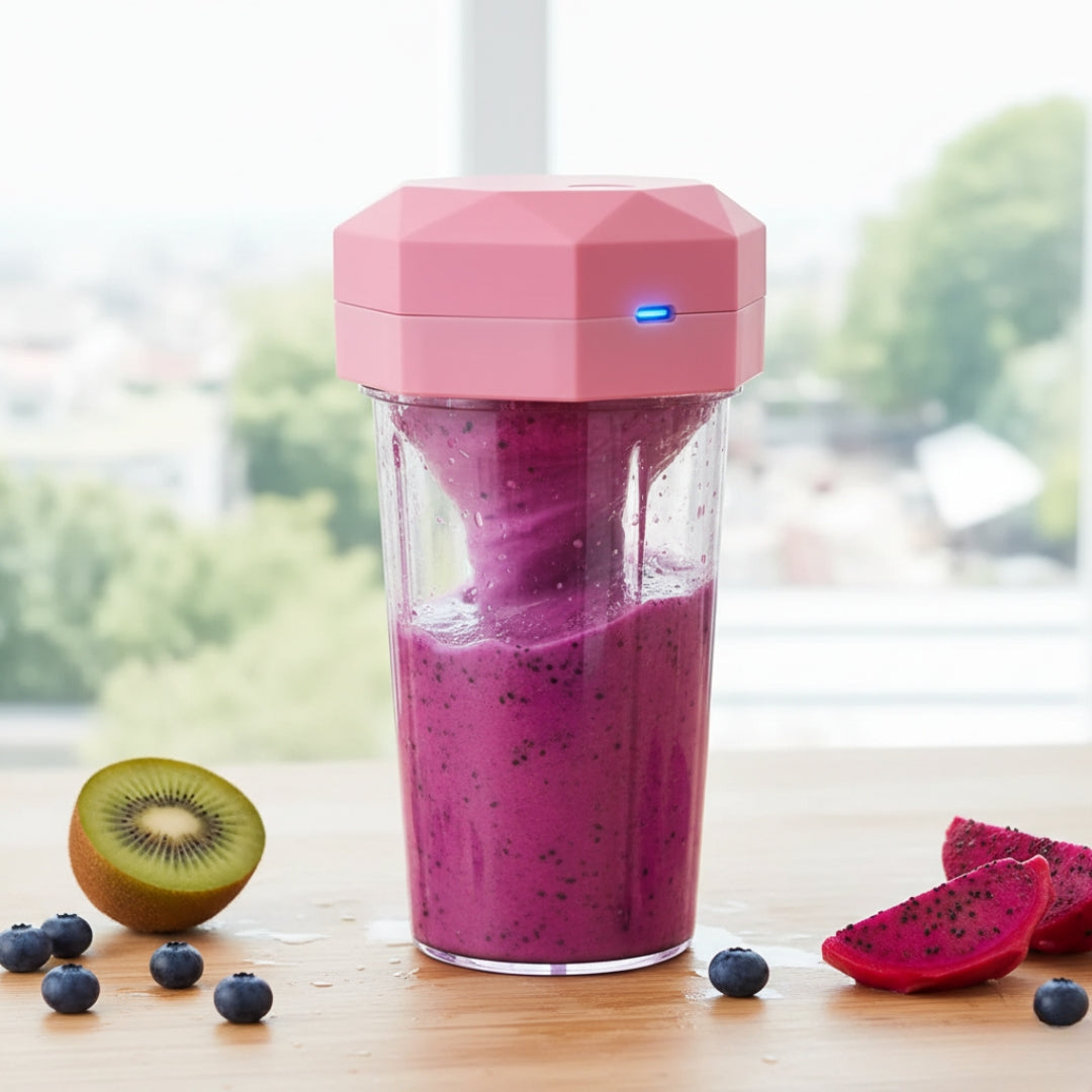 350ml Portable USB Juicer Cup – 6-Blade Electric Blender