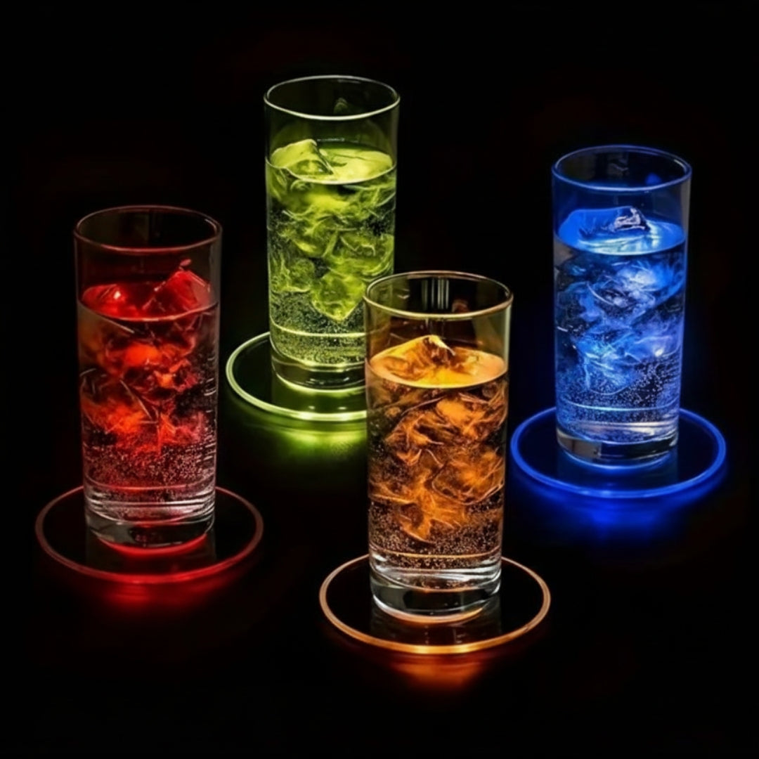 LED Cocktail Coaster – Color-Changing Light-Up Drink Mat