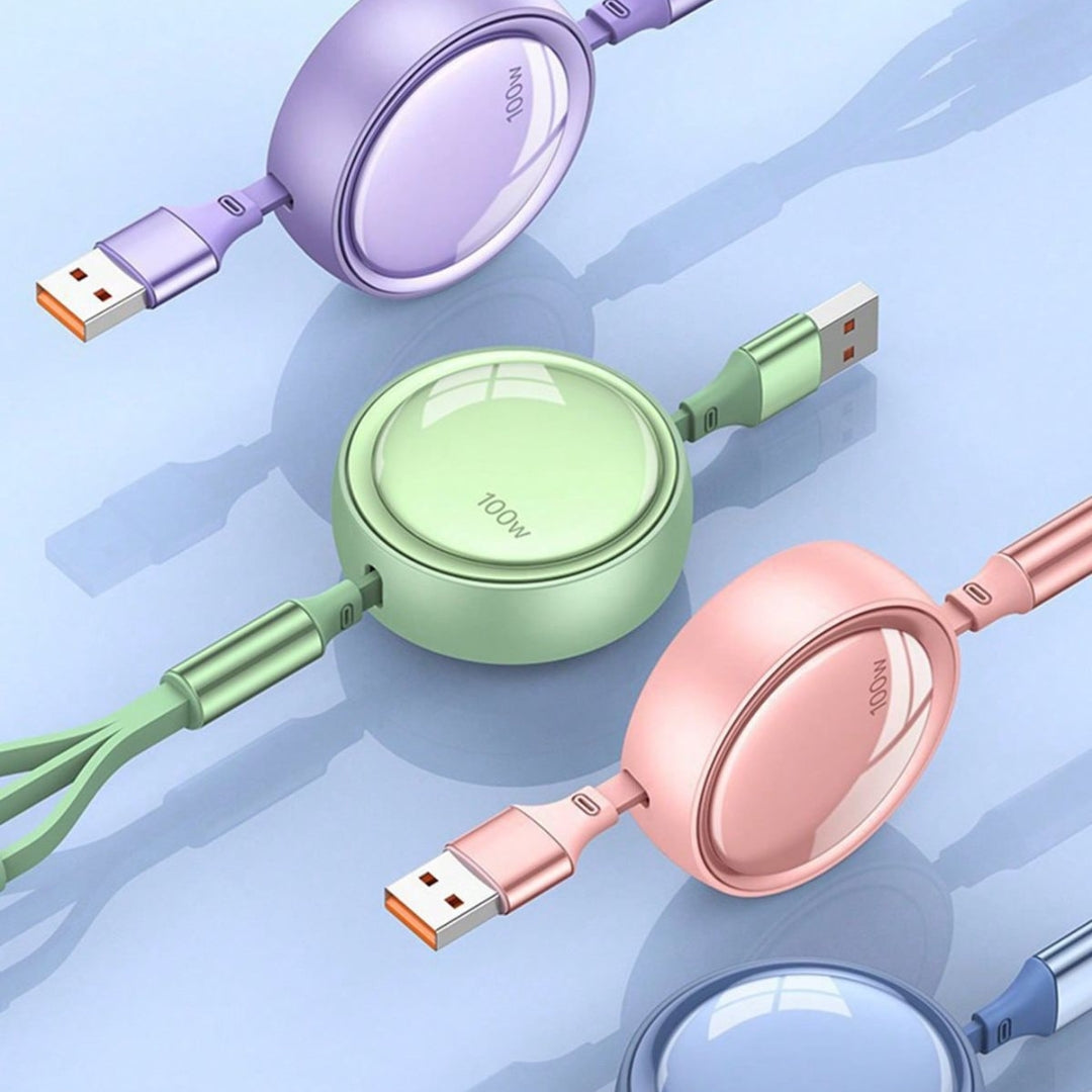 Multifunction 3-in-1 Retractable USB Cable – Universal Charging Solution