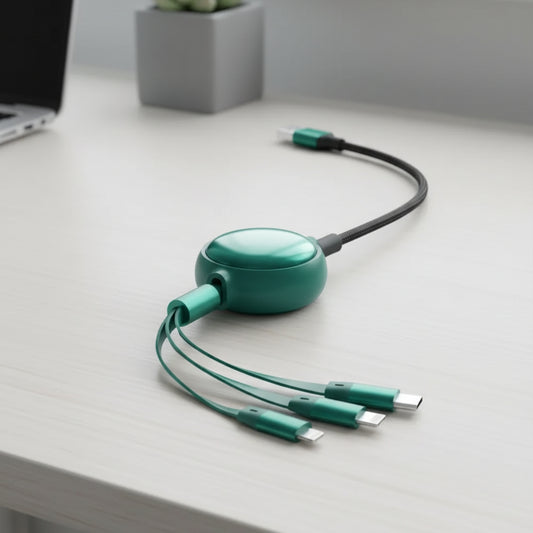 Multifunction 3-in-1 Retractable USB Cable – Universal Charging Solution