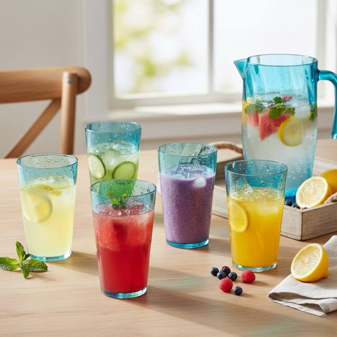 300ml Transparent Highball Glass Set – Premium Water & Juice Glasses (Set of 6)