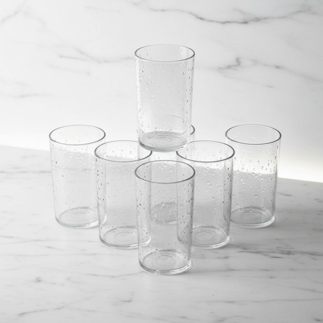 Ganesh Classic Glass Set – 6 Durable 350ml Glasses for Home