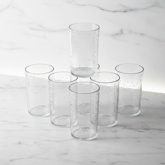 Ganesh Classic Glass Set – 6 Durable 350ml Glasses for Home