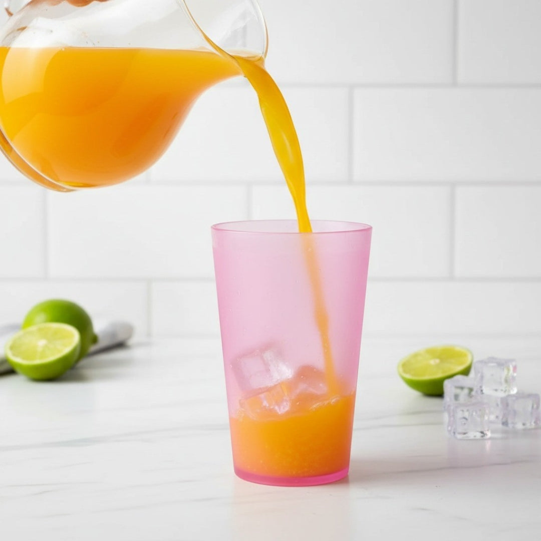 6-Piece 300ml Plastic Glass Set – Durable, Reusable Tumblers for Water, Juice & Kitchen Use