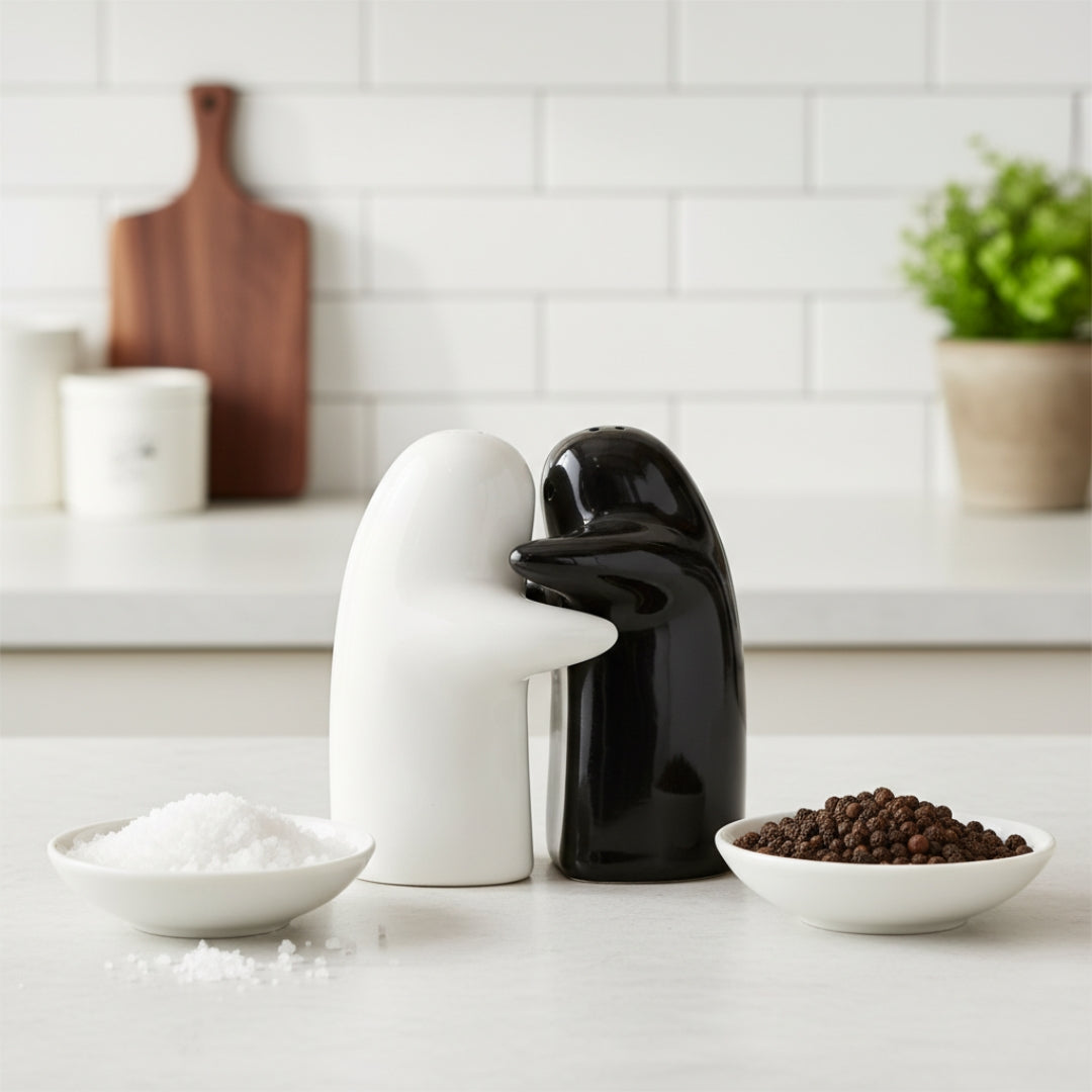 Ceramic Salt & Pepper Shakers – Cute, Stylish 2-Piece Set for Kitchen & Dining Table