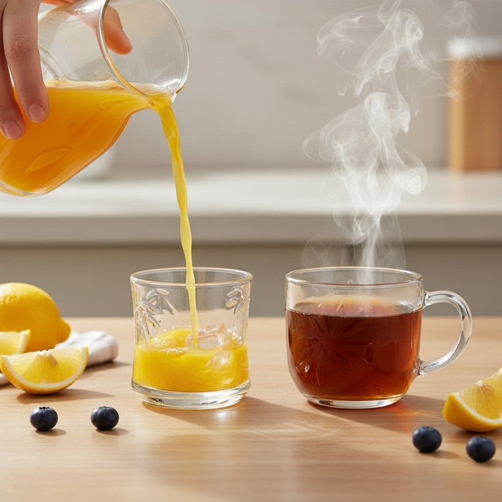 4-Piece Glassware Set – 3 Tumblers & 1 Cup for Water, Juice, Beverages