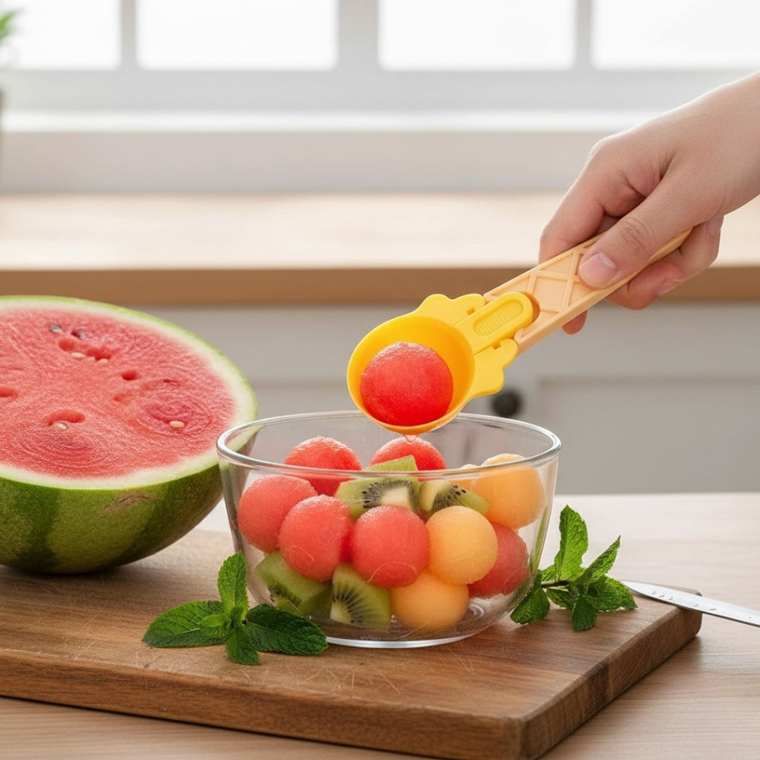 2pcs Ice Cream & Watermelon Scoop Set with Trigger Dipper – Easy & Comfortable
