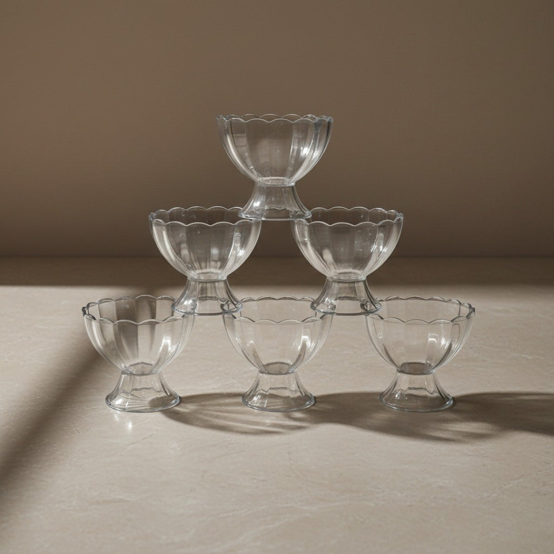 6-Piece Dessert Bowl Set – Ice Cream, Salad & Fruit Bowls