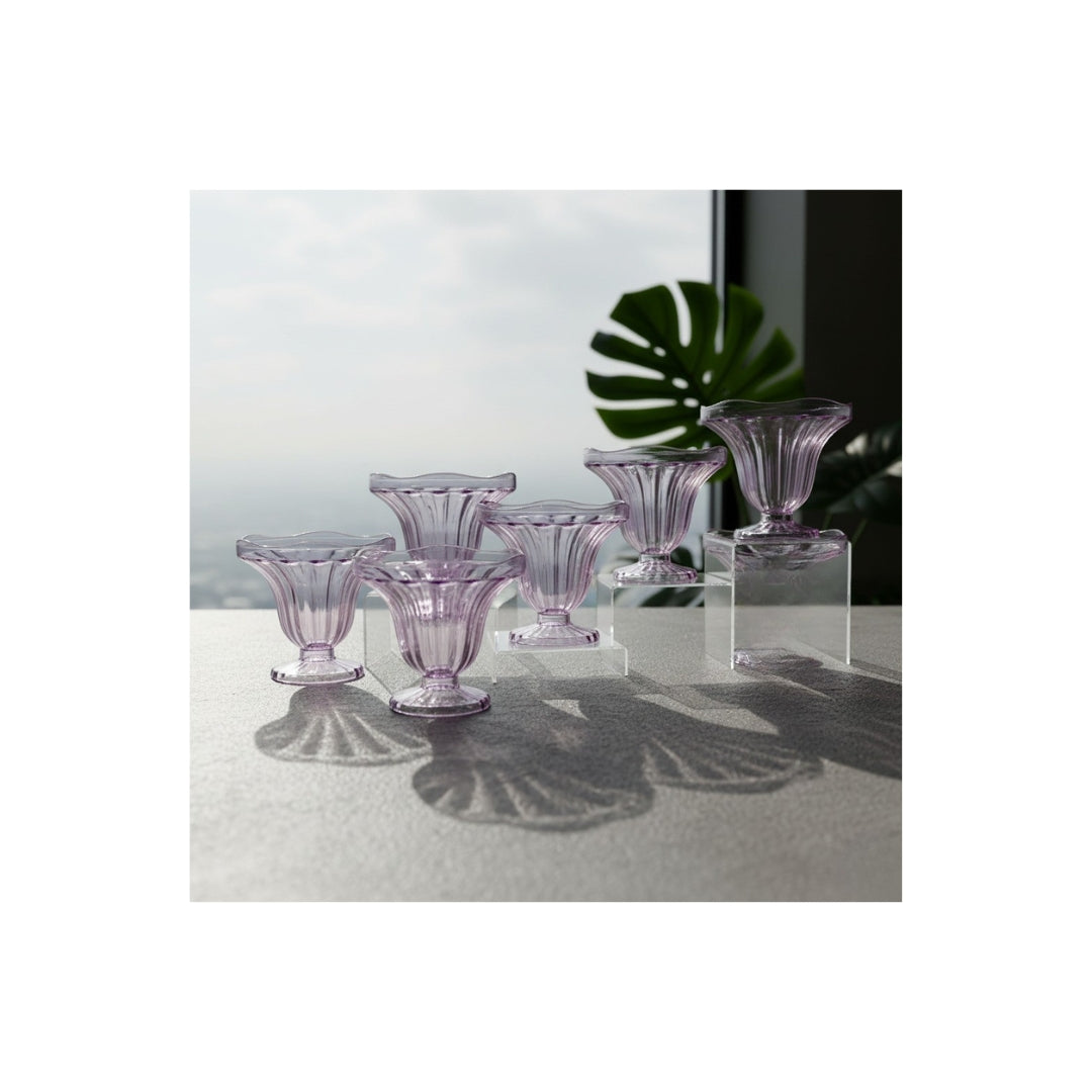 Crystal Plastic Dessert bowls & Ice Cream Bowls – Set of 6