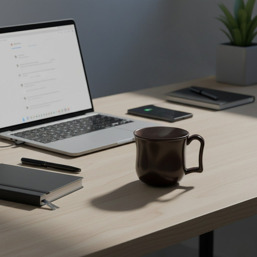 Premium Black Plastic Coffee & Tea Mug – 1 Pc with Handle & Gift Box