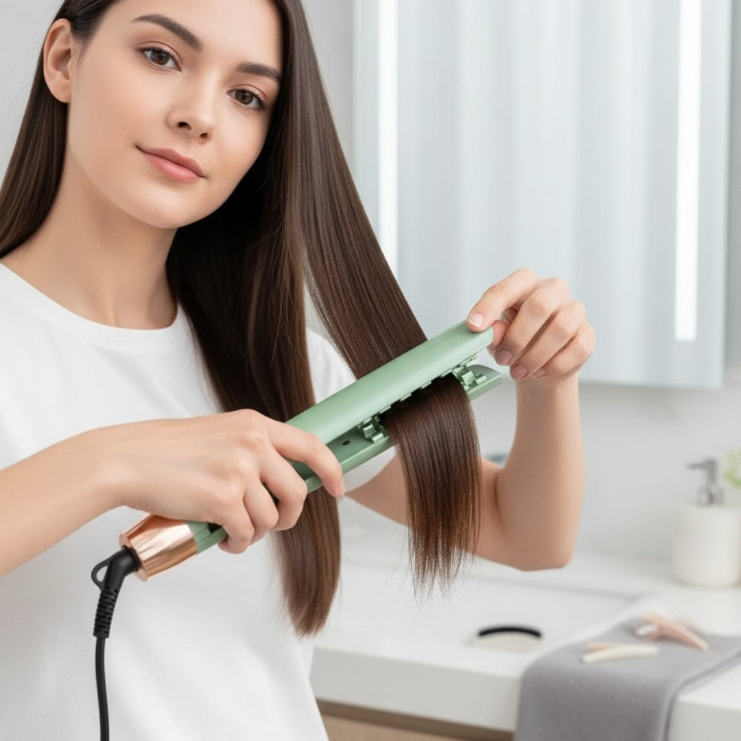 Portable 2-in-1 Hair Straightener & Curler – Compact Styling Iron