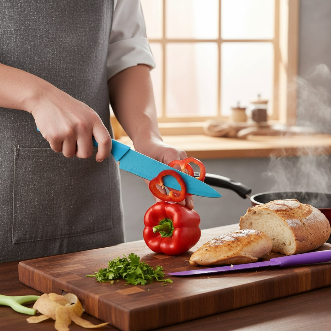 6-Piece Forged Stainless Steel Kitchen Knife Set – Professional Chef Knives