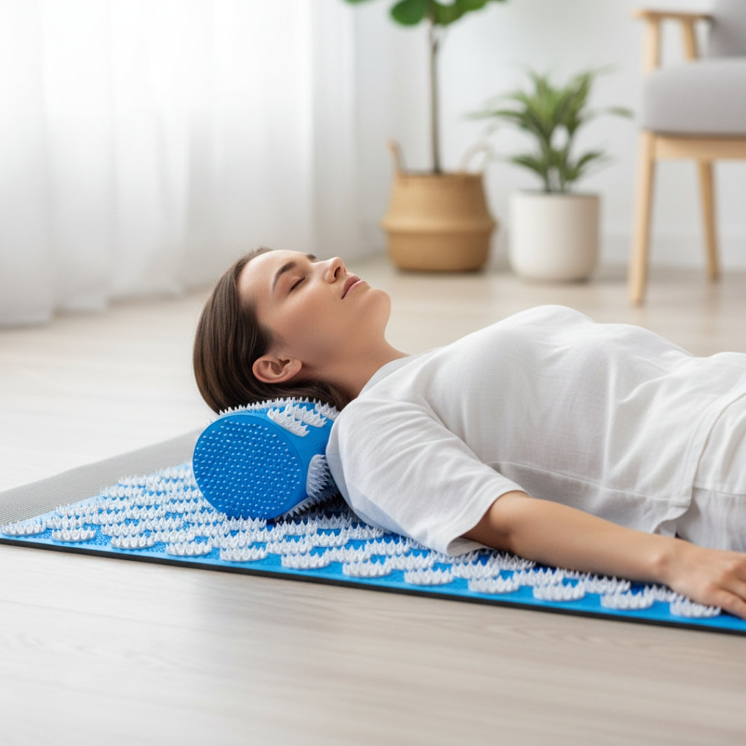 Acupressure Mat and Cushion Set – Pure Cotton Detachable Massage Pad with Carry Bag