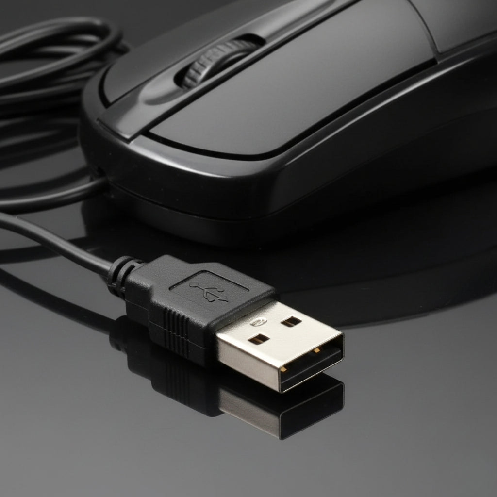 M-045 Wired USB Optical Mouse – Ergonomic for Laptop & PC