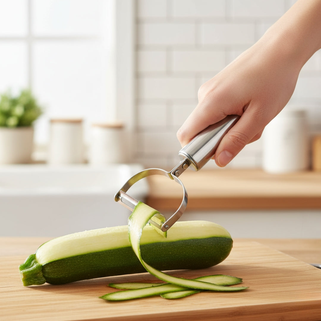 Stainless Steel Fruit & Vegetable Peeler – Sharp & Easy Grip