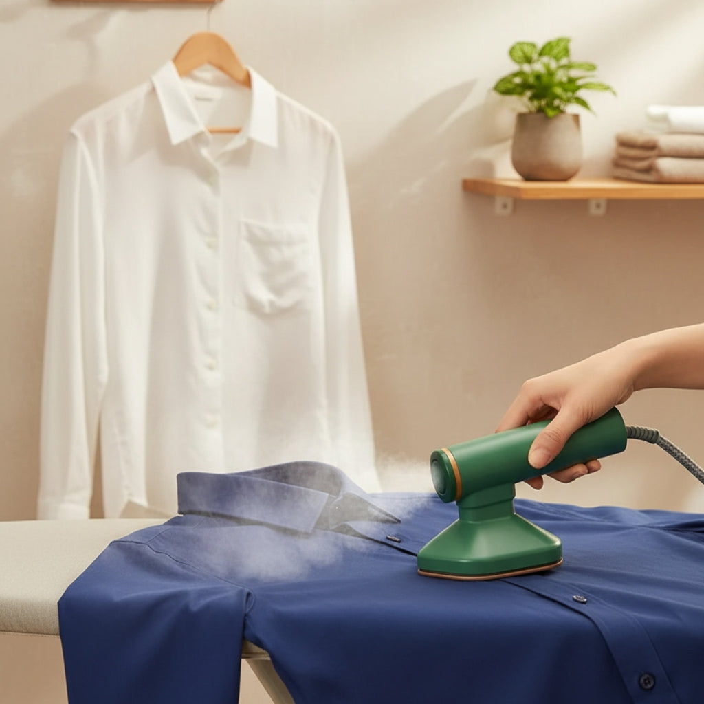 Portable Micro Steam Iron (Green) – Handheld Garment Steamer