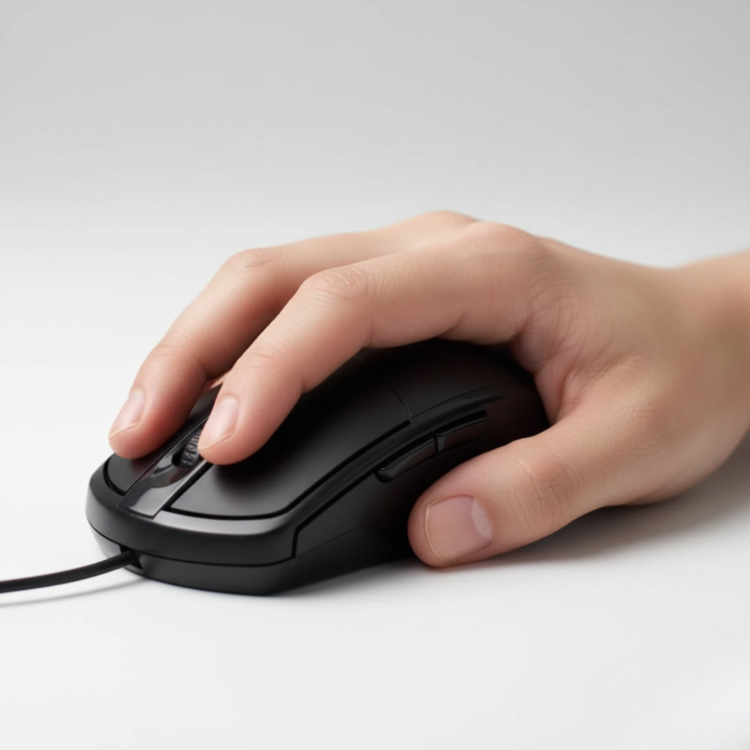 M-045 Wired USB Optical Mouse – Ergonomic for Laptop & PC