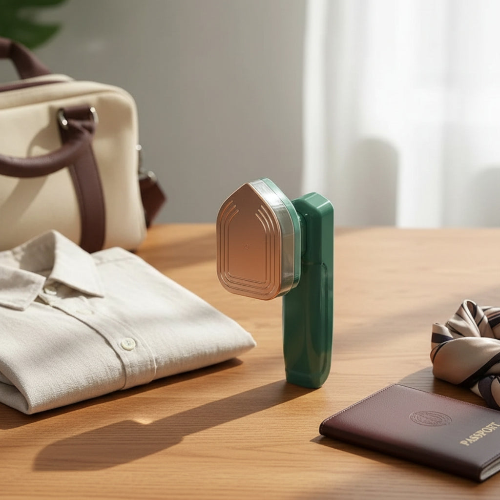 Portable Micro Steam Iron (Green) – Handheld Garment Steamer