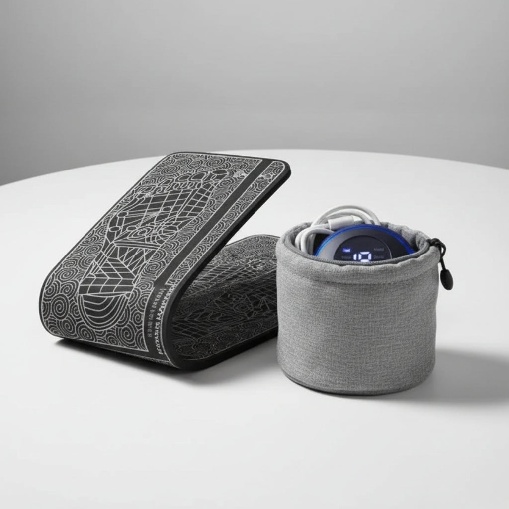 Portable Folding EMS Foot Massage Pad – USB Remote Reflexology & Circulation Booster