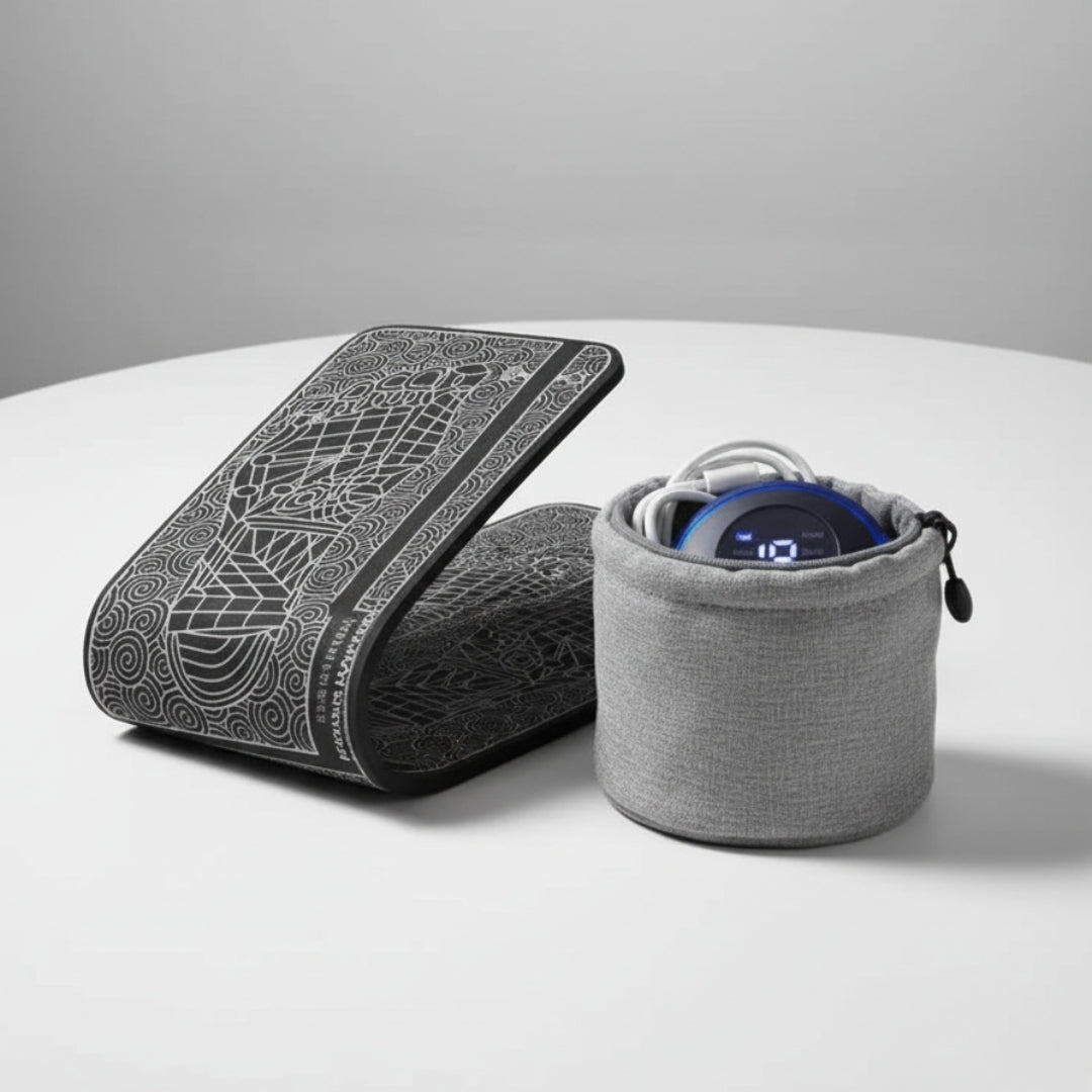 Portable Folding EMS Foot Massage Pad – USB Remote Reflexology & Circulation Booster