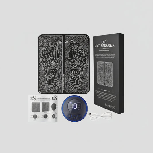 Portable Folding EMS Foot Massage Pad – USB Remote Reflexology & Circulation Booster