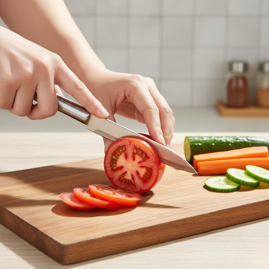 Stainless Steel Multipurpose Cutting Knives – 3 Pack with Non-Slip Handle