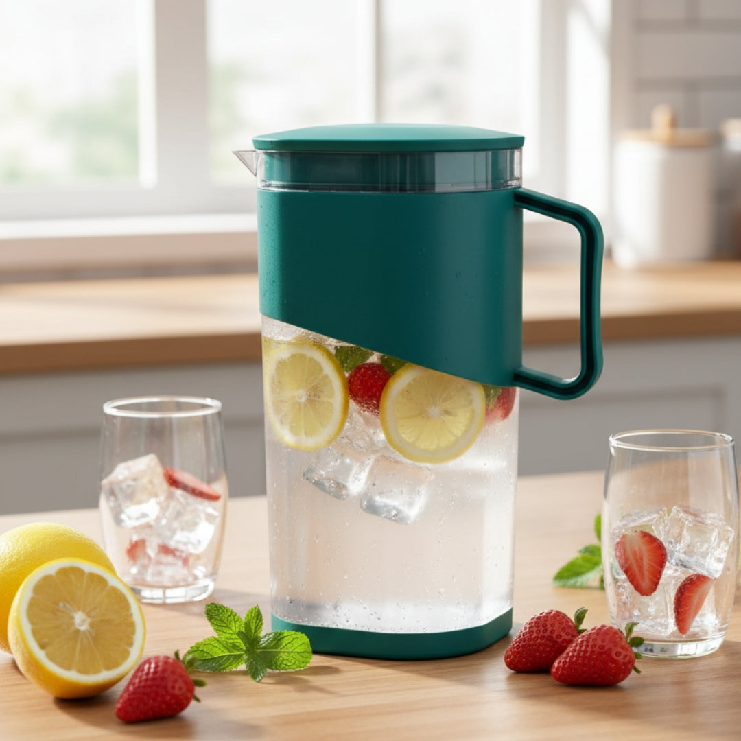 Plastic Ravish Jug with Lid – 1600ml Beverage Pitcher for Iced Tea, Juice & Cocktails