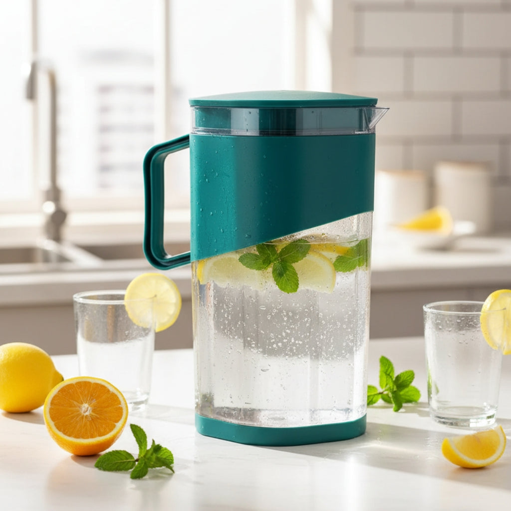 Plastic Ravish Jug with Lid – 1600ml Beverage Pitcher for Iced Tea, Juice & Cocktails