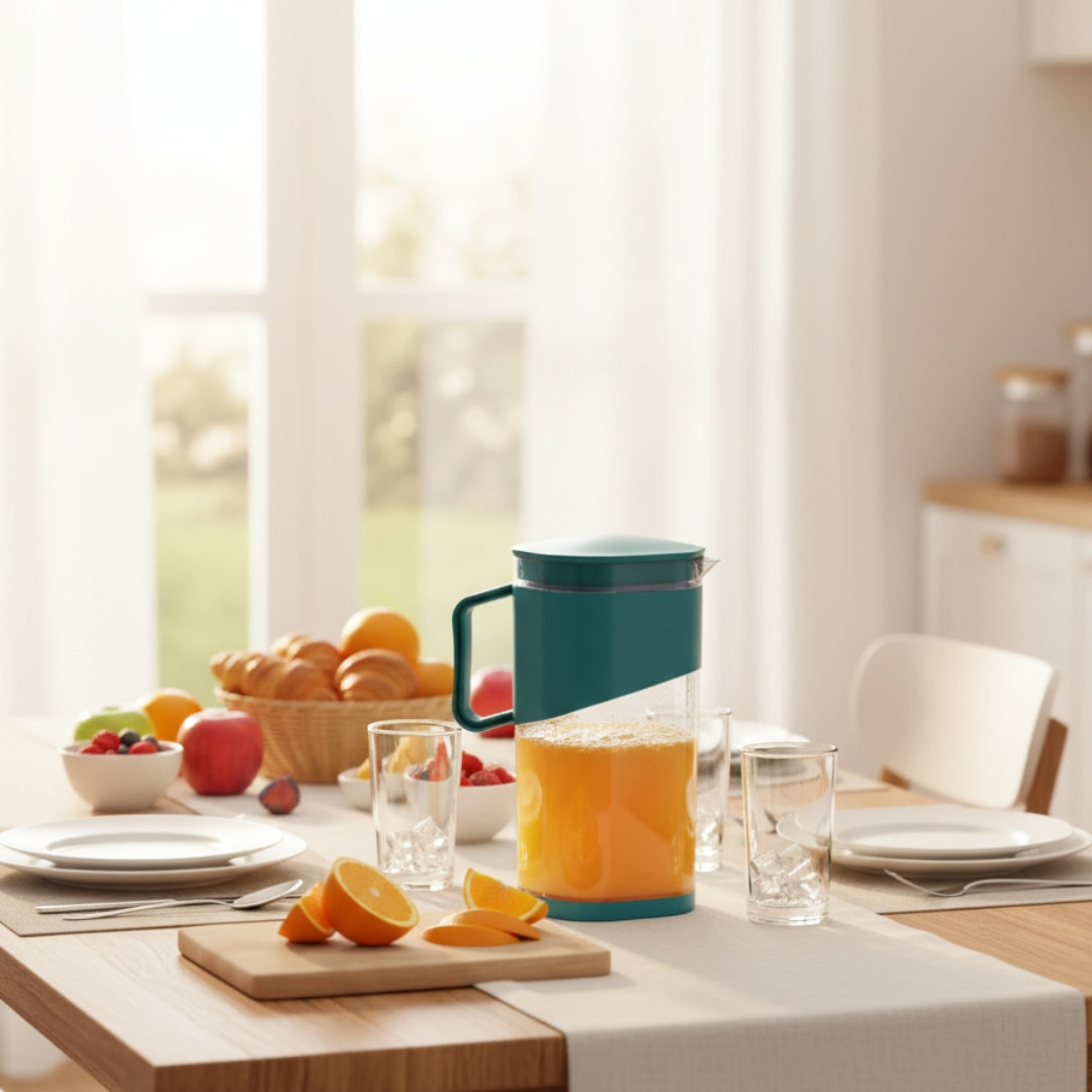 Plastic Ravish Jug with Lid – 1600ml Beverage Pitcher for Iced Tea, Juice & Cocktails