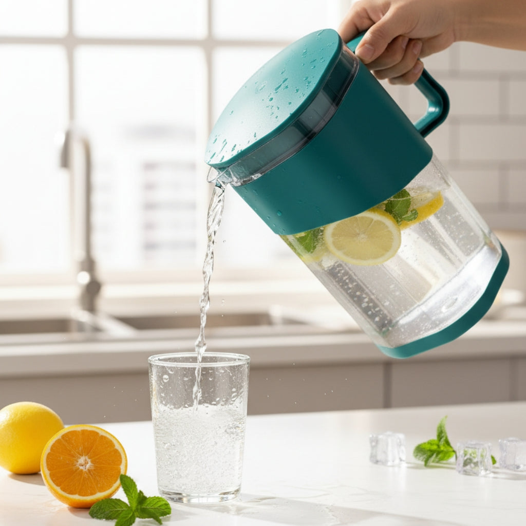 Plastic Ravish Jug with Lid – 1600ml Beverage Pitcher for Iced Tea, Juice & Cocktails