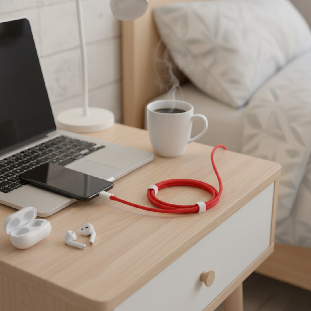 Type-C Dash Charging USB Cable – 1 Meter Red - Fast Charging & Data Transfer