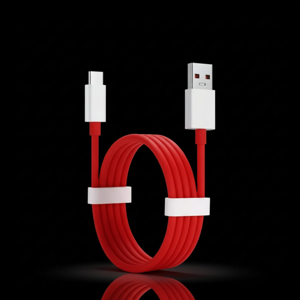 Type-C Dash Charging USB Cable – 1 Meter Red - Fast Charging & Data Transfer
