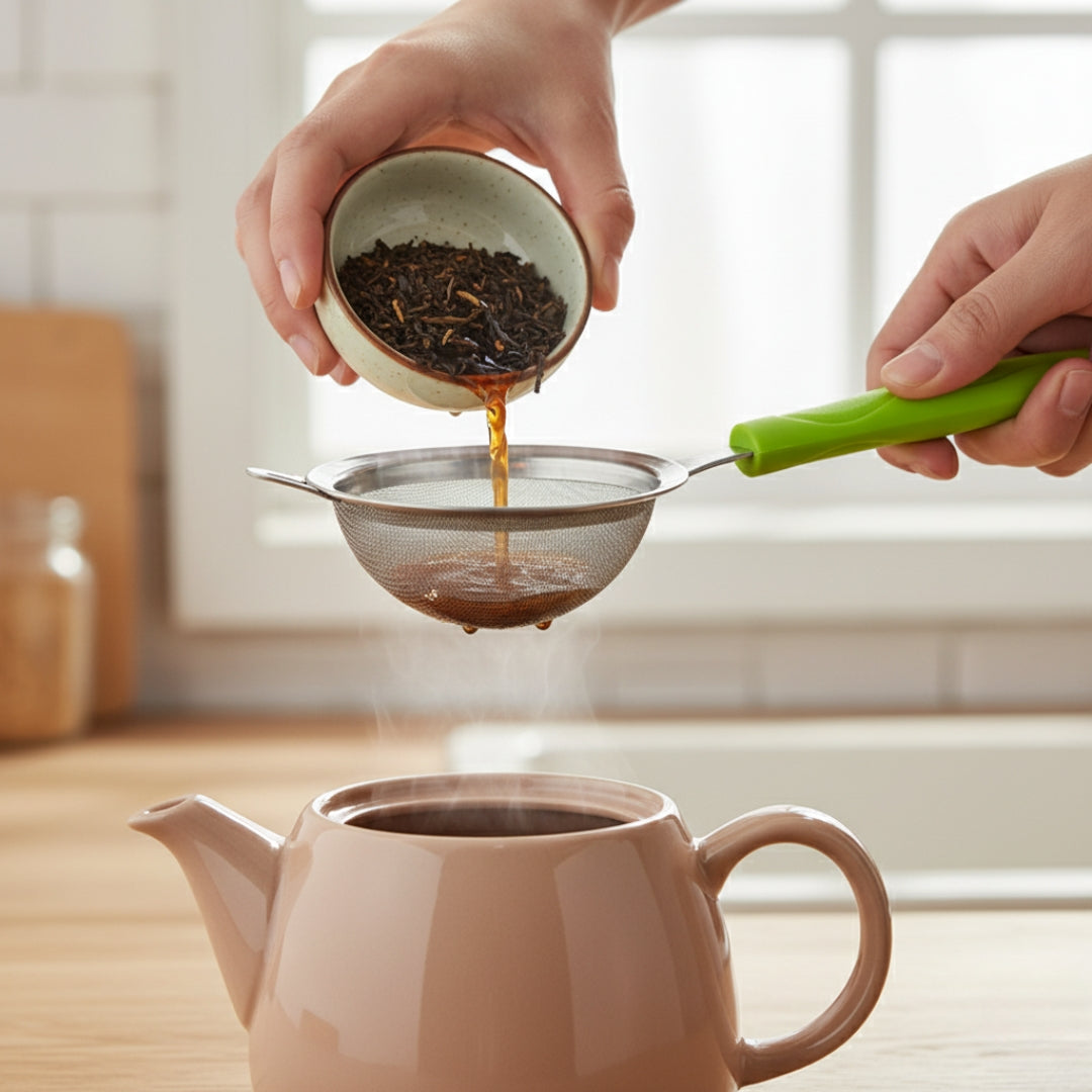 Tea & Coffee Strainer with Fine Stainless Steel Mesh – Durable Filter