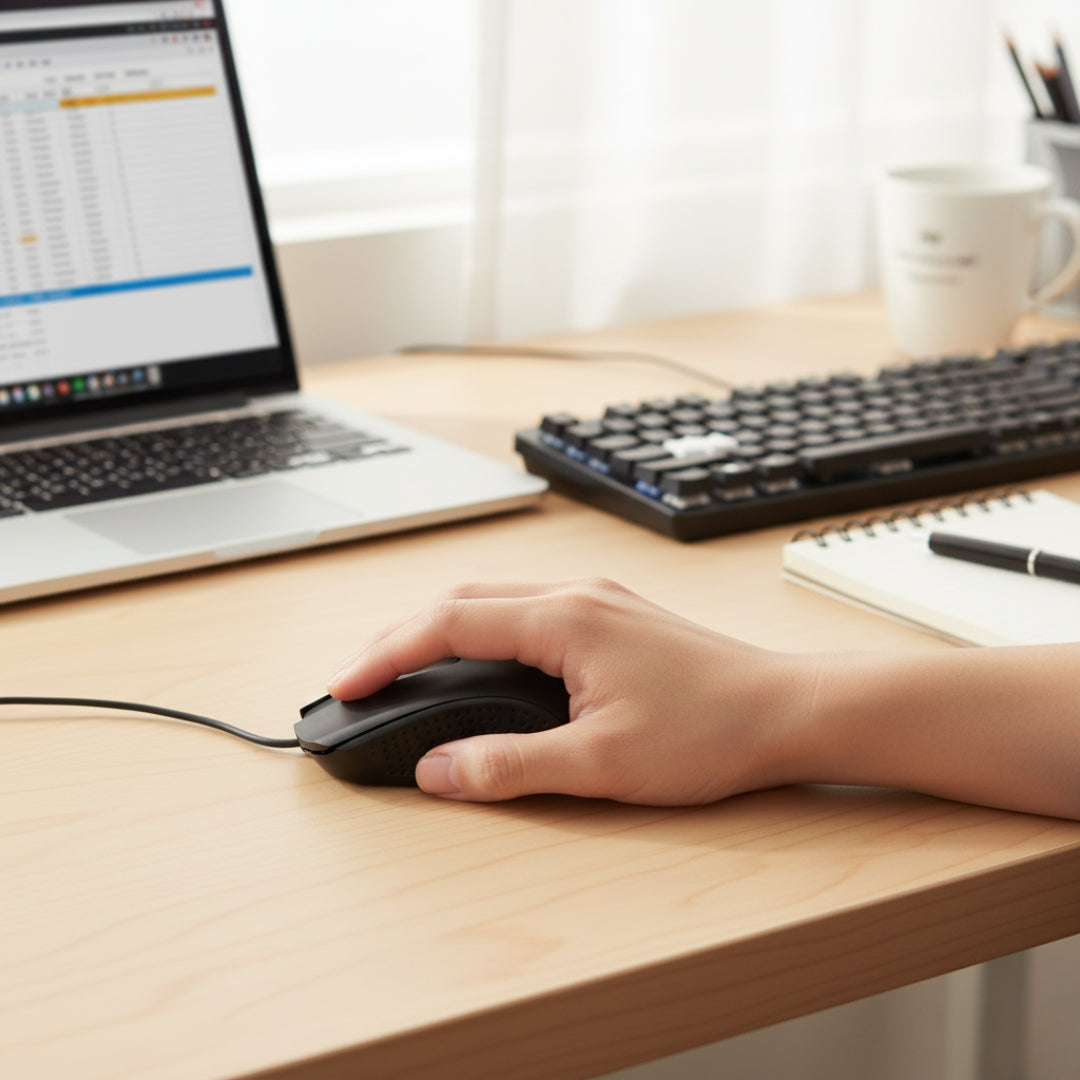 Wired Optical USB Mouse M-022 – For Laptop & PC (1 Pc)