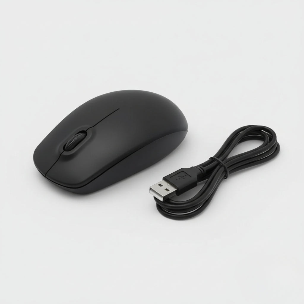 Wired USB Optical Mouse M-111 – Ergonomic for Laptop & Desktop