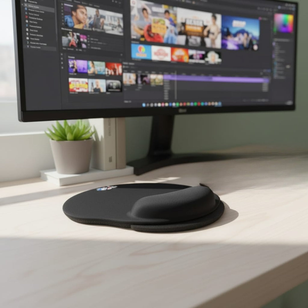 Wrist Support Mouse Pad – Ergonomic Gel Cushion for Long Hours