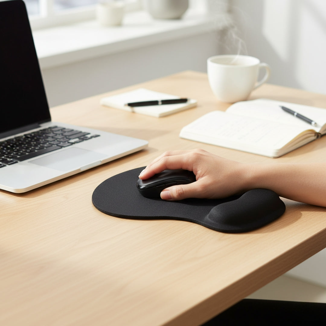 Wrist Support Mouse Pad – Ergonomic Gel Cushion for Long Hours