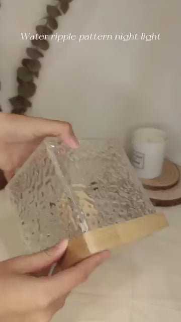 Rotating Water Ripple Night Light Aura Lamp – Serene Ambient Projection