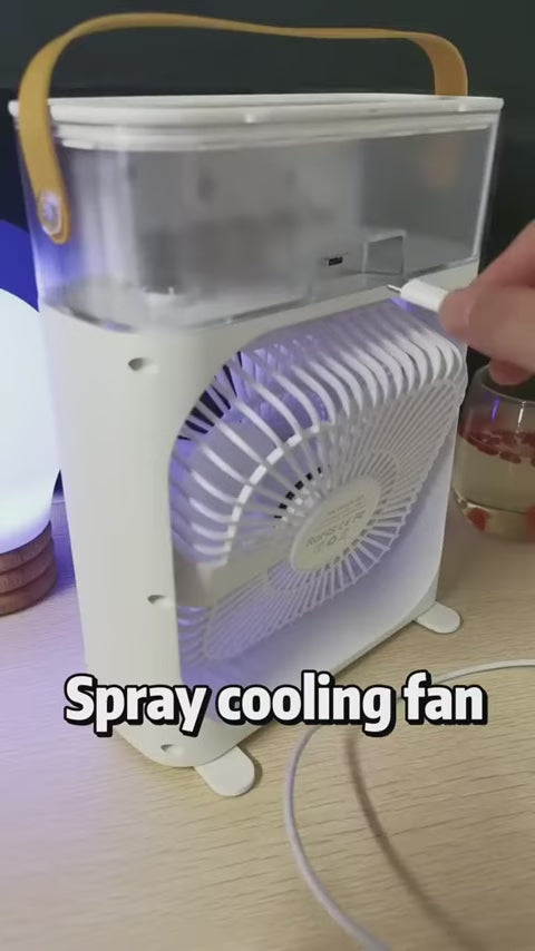 Portable Humidifier Air Cooler Mist Fan – USB Mini Evaporative Cooler for Home & Office